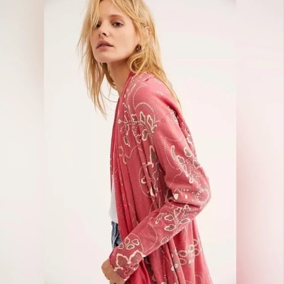 Magnolia Pearl Paisley Print Long Cardigan/Duster - Picture 7 of 7